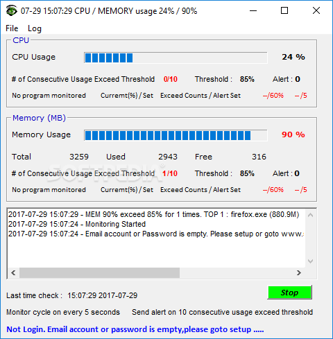 CPU Monitor and Alert