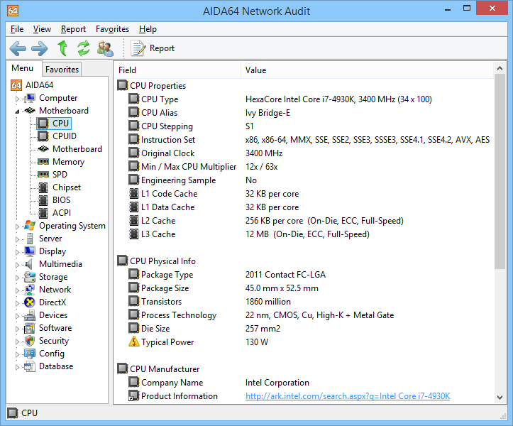 نرم افزار AIDA64 Network Audit Edition