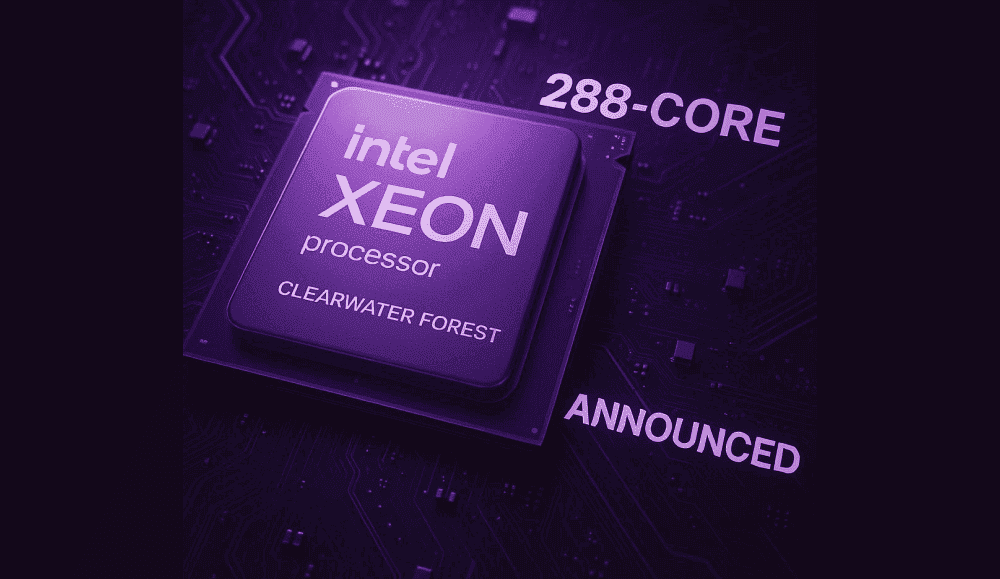 پردازنده ۲۸۸ هسته‌ای Intel Xeon Clearwater Forest معرفی شد
